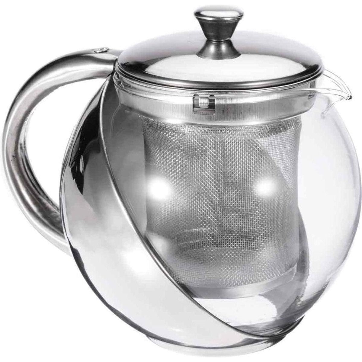 Secret de Gourmet - RVS - Theepot met filter - Theepot glas - Theekan met Filter – 1.10L
