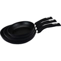 Royalty Line pannenset 3-delig met marmercoating, zwart