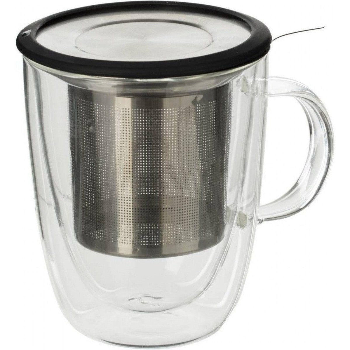 300 ml glazen beker thee-ei mok grote borosilicaatglas theemok met roestvrijstalen