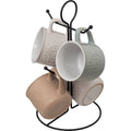 Keramische bekers op metalen standaard LEO, 4 × 140 ml