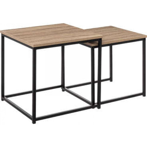 5Five Aliaj bijzettafels set van 2, beige, 45 x 45 x 45 cm
