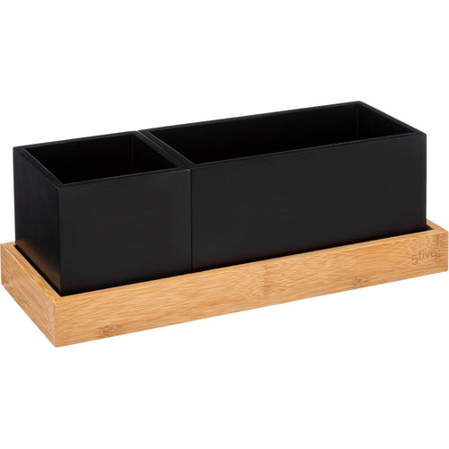 5Five bureau-organizer Bava van bamboe, 2 vakken