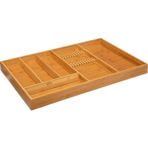 5Five bestekbak bamboe met messenhouder, 58 x 38 cm, bruin