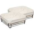 5Five broodmandjes Bistro, set van 2, zwart en crème, 25 x 10 cm