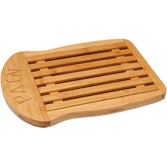 5Five Broodplank met opvangbak - bamboe - bruin - 34 x 26 cm
