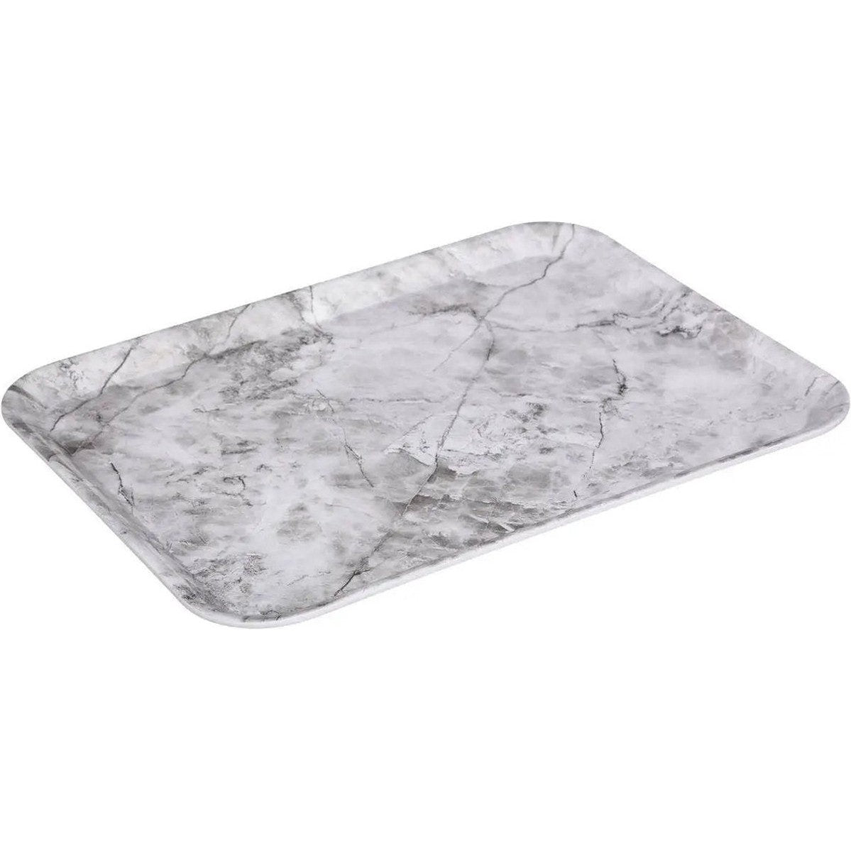 5Five dienblad marmerlook melamine crèmewit, 33 x 43 cm