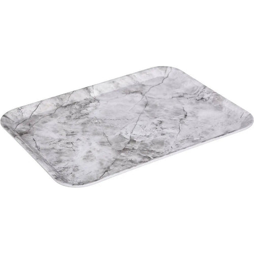 5Five dienblad marmerlook melamine crèmewit, 33 x 43 cm