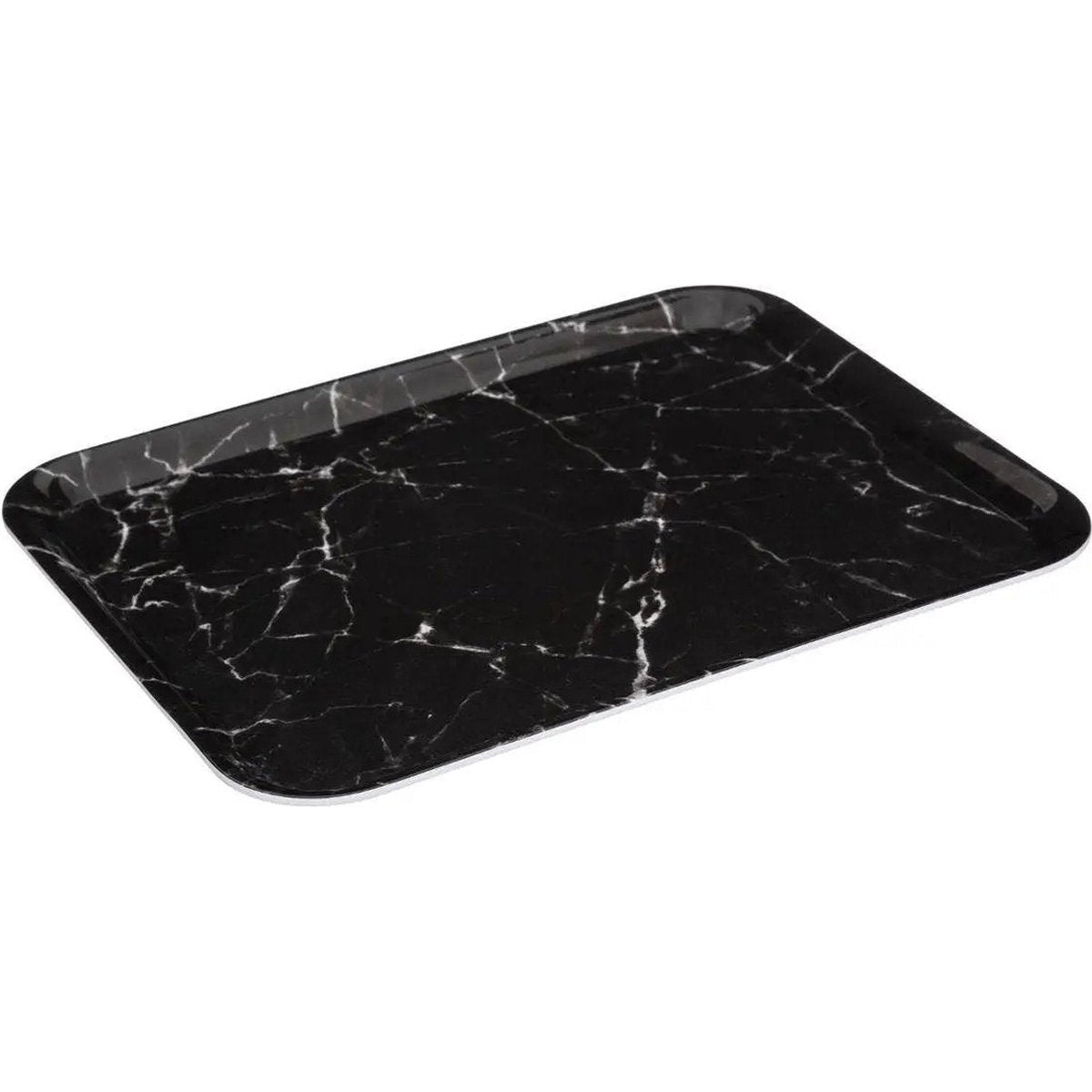 5Five dienblad Marble van melamine, zwart, 33 x 43 cm