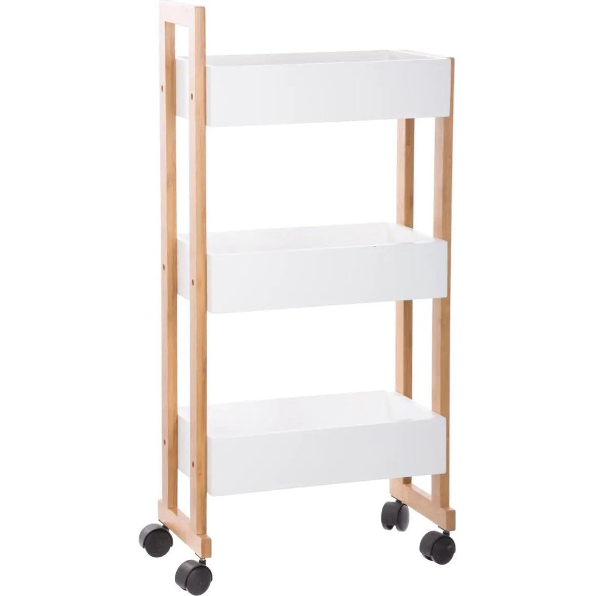 5Five doucherekje 3 lagen, bamboe en mdf, wit, 41 x 20 x 80 cm