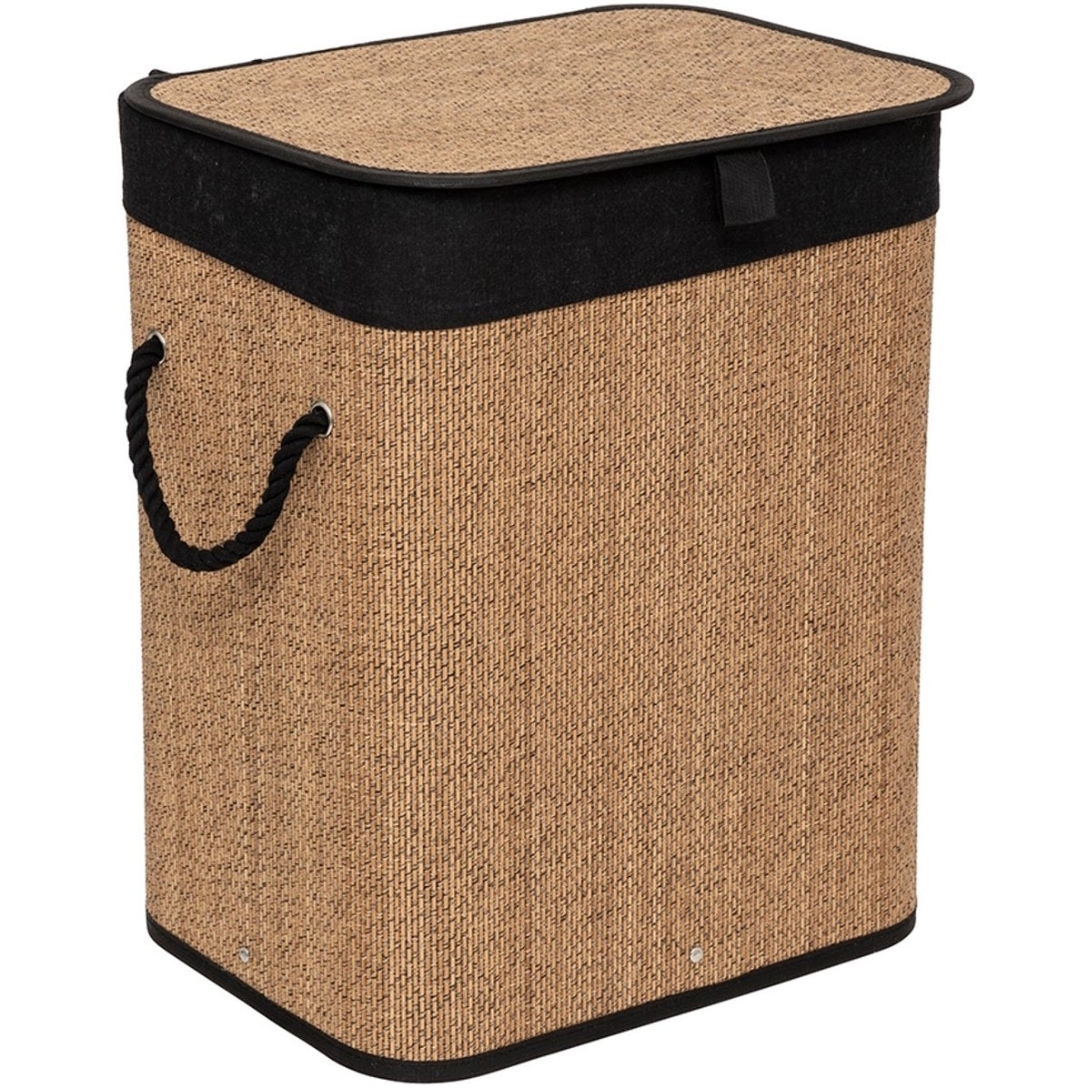 5Five dubbele wasmand met deksel van bamboe, 100 L (13)