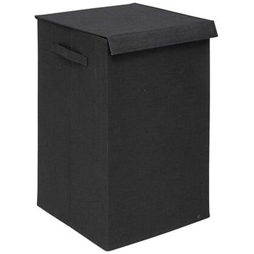 5Five Eureka sorteerwasmand met klep, zwart, 74 L