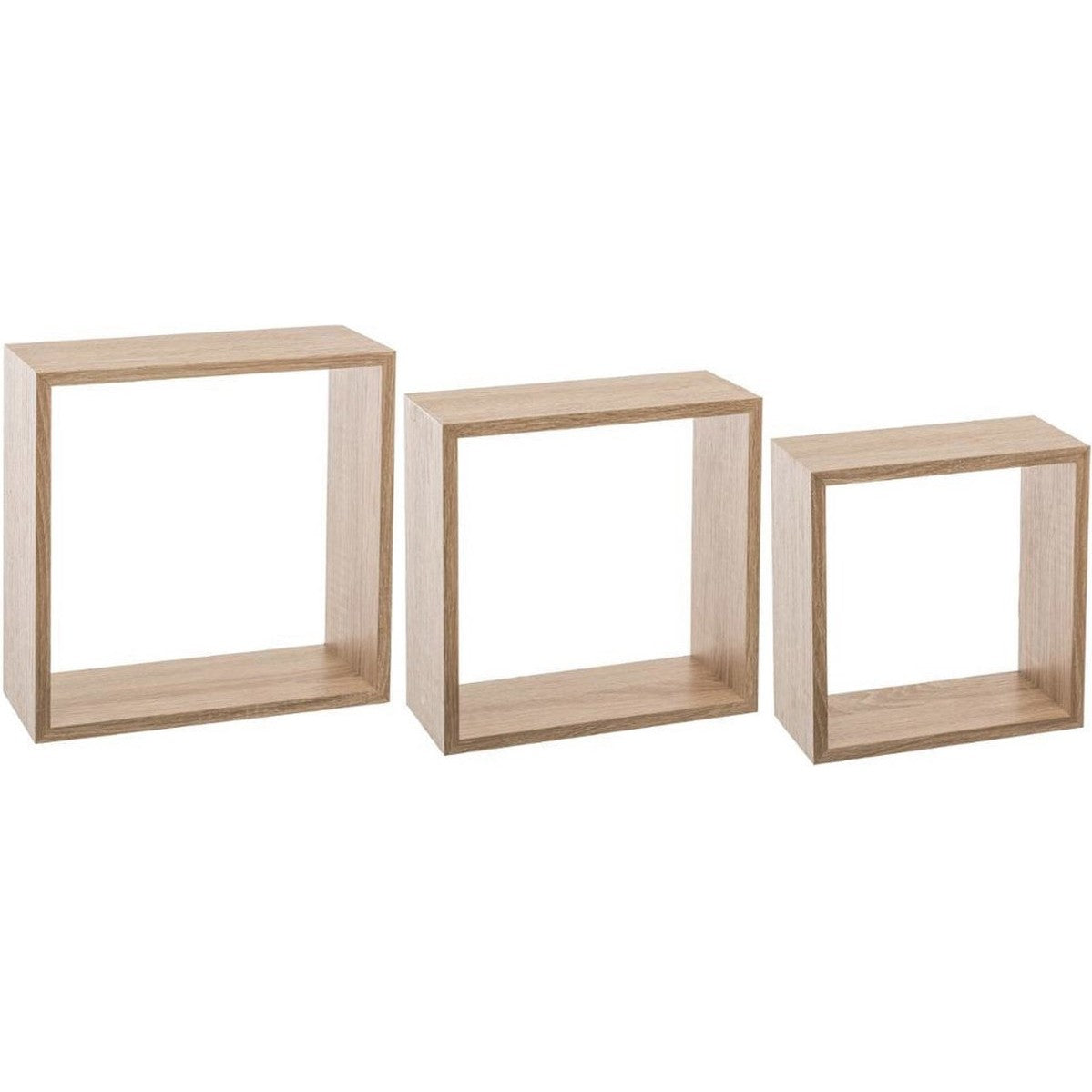5Five Fixy wandplanken set van 3, 30 x 12 x 30 cm, eiken naturel