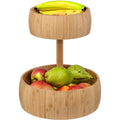 5Five fruitschaal Bali XL van bamboe met 2 niveaus, Ø 29 x 35 cm