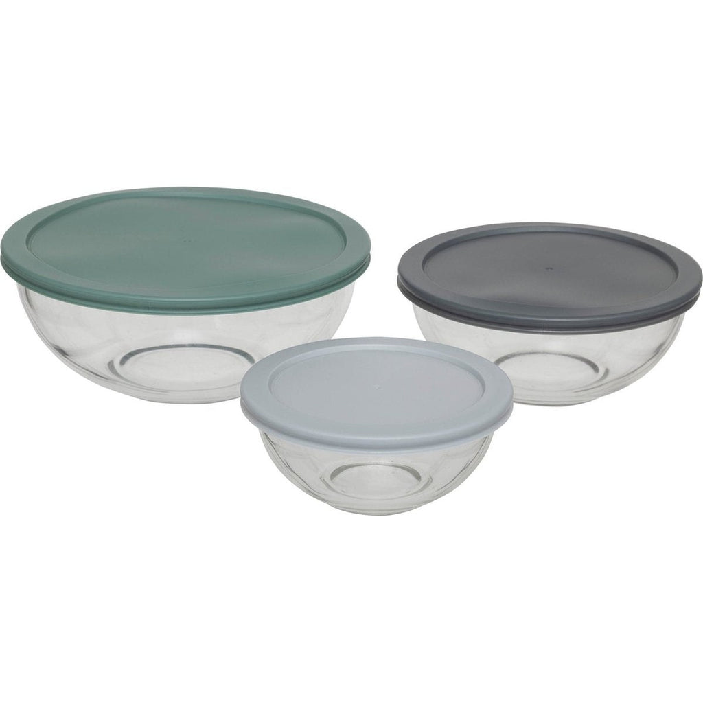 5Five glazen voorraaddozen, set van 3, Ø 23 x 9 cm