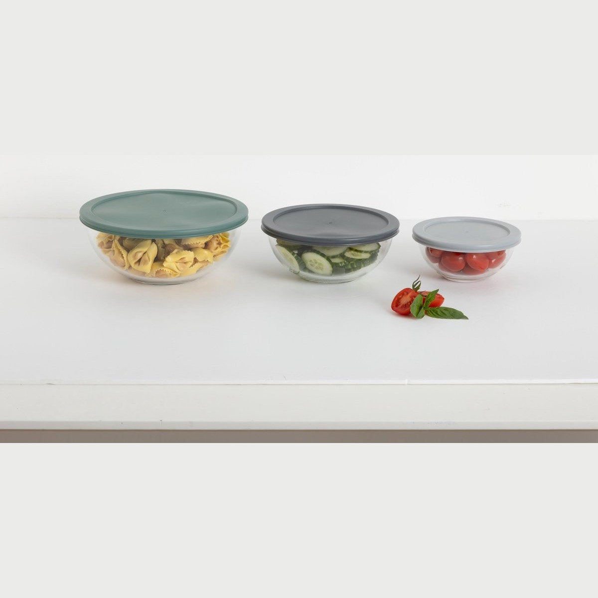 5Five glazen voorraaddozen, set van 3, Ø 23 x 9 cm (2)