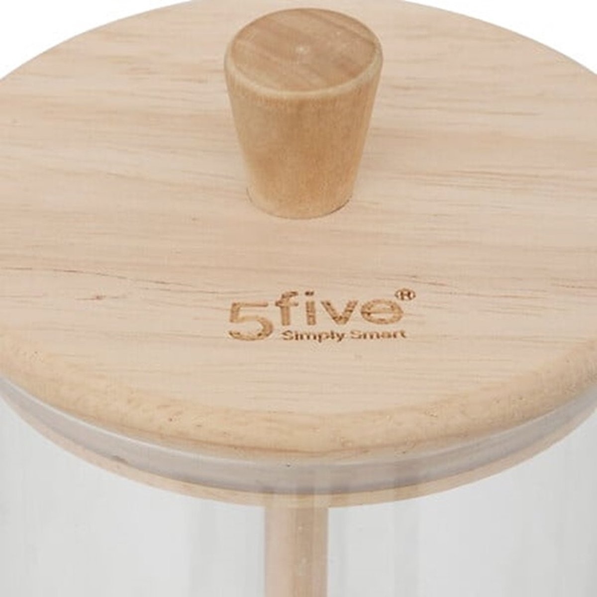 5Five honingpot met lepel, glas en bamboe, 400 ml (3)