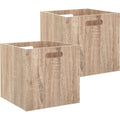 5Five houten opbergkistjes inklapbaar, set van 2, 31 x 31 x 31 cm
