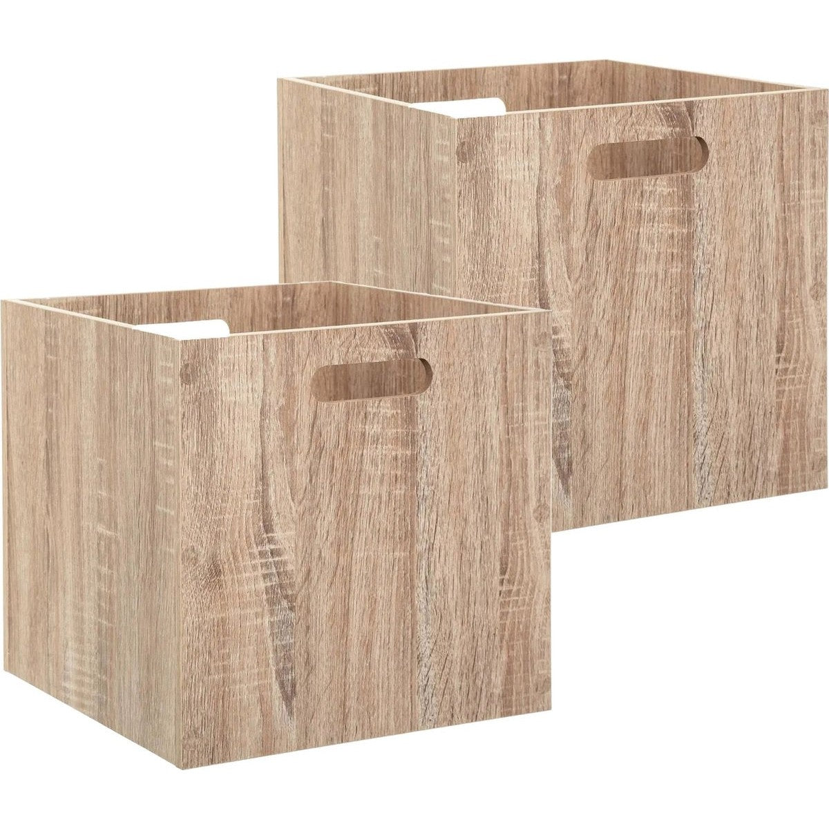 5Five houten opbergkistjes inklapbaar, set van 2, 31 x 31 x 31 cm