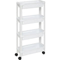 5Five keuken- en badkamertrolley 4 lagen, wit, 37 x 15 x 79 cm