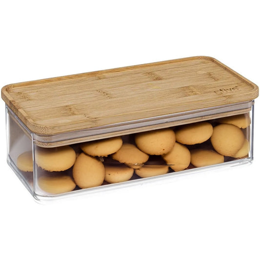 5Five - Keuken voorraadpot - Berlino - kunststof/bamboe - 1000 ml