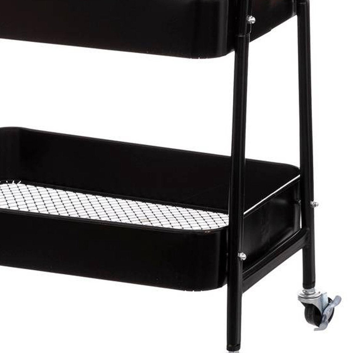 5Five keukentrolley met 3 niveaus, zwart, metaal, 78 x 44 x 32 cm (3)
