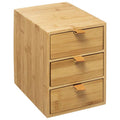 5Five ladeblokje met 3 lades, bamboe, 20 x 15 x 21 cm