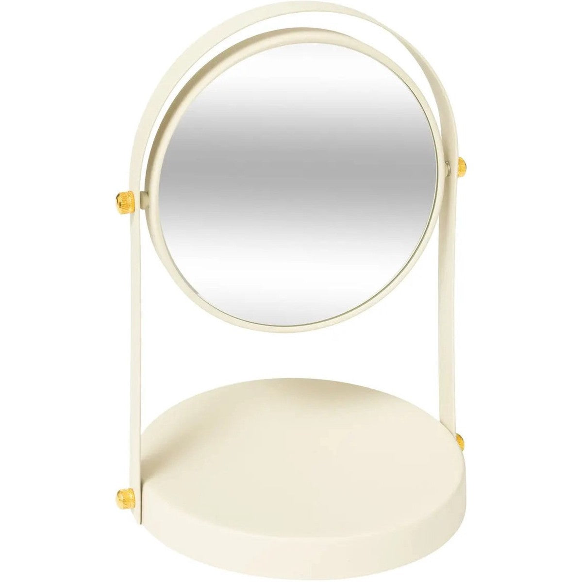 5Five make-upspiegel met standaard, ivoorwit, 18 x 26 cm
