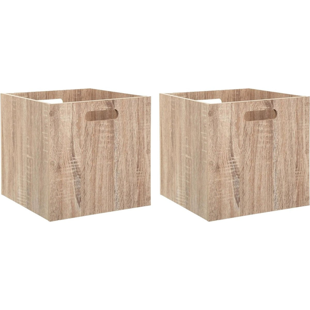 5Five opbergmanden 2 stuks, lichtbruin, 31 x 31 x 31 cm