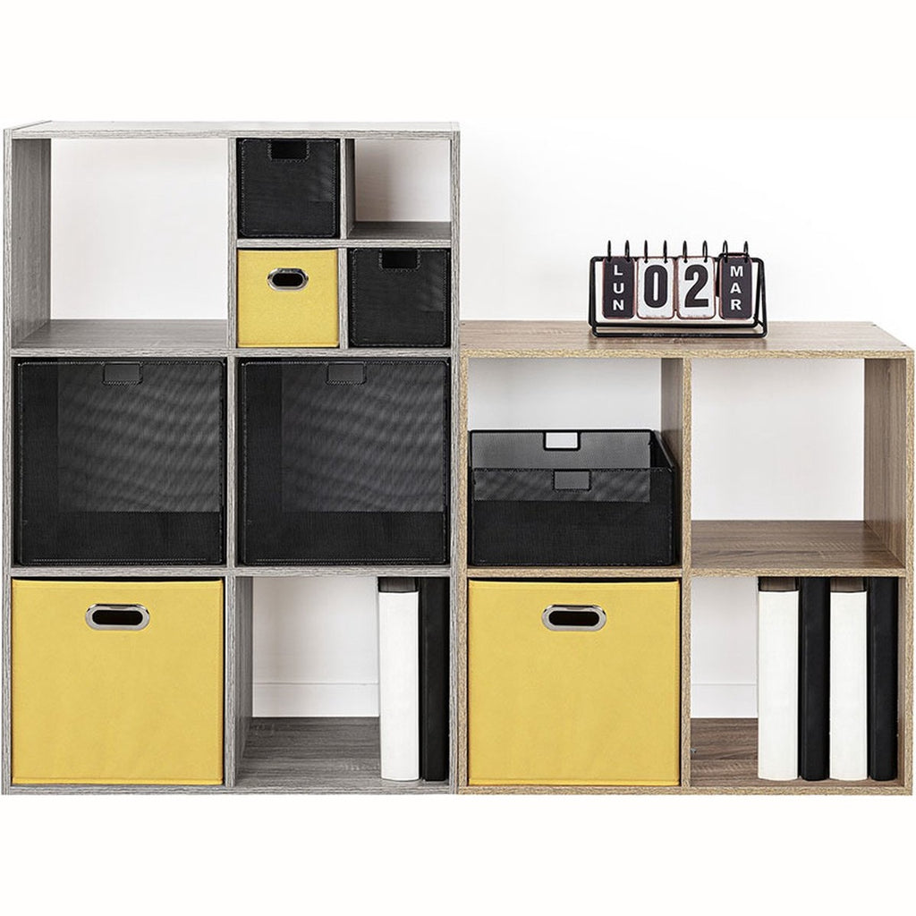 5Five Opbergmand/kastmand - beige - linnen - 7 liter - 31 x 15 x 15 cm - Opbergbox - Vakkenkast manden - MODESTNOVA