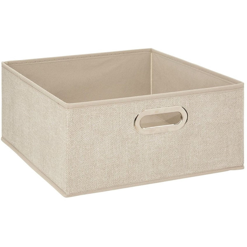 5Five Opbergmand/kastmand - beige - linnen - 7 liter - 31 x 15 x 15 cm - Opbergbox - Vakkenkast manden - MODESTNOVA