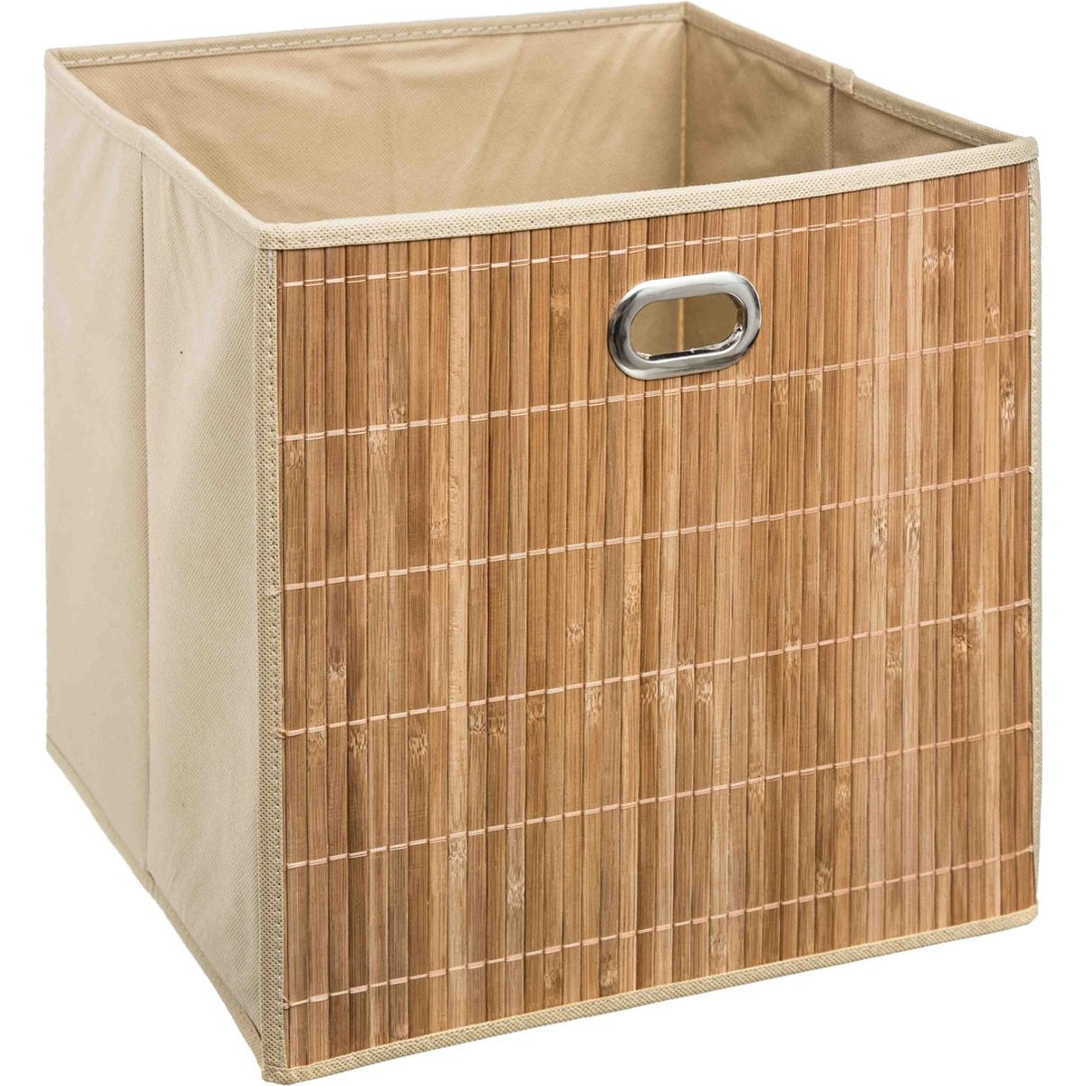 5Five opbergmand van linnen en bamboe, beige, 31 cm (29 L)