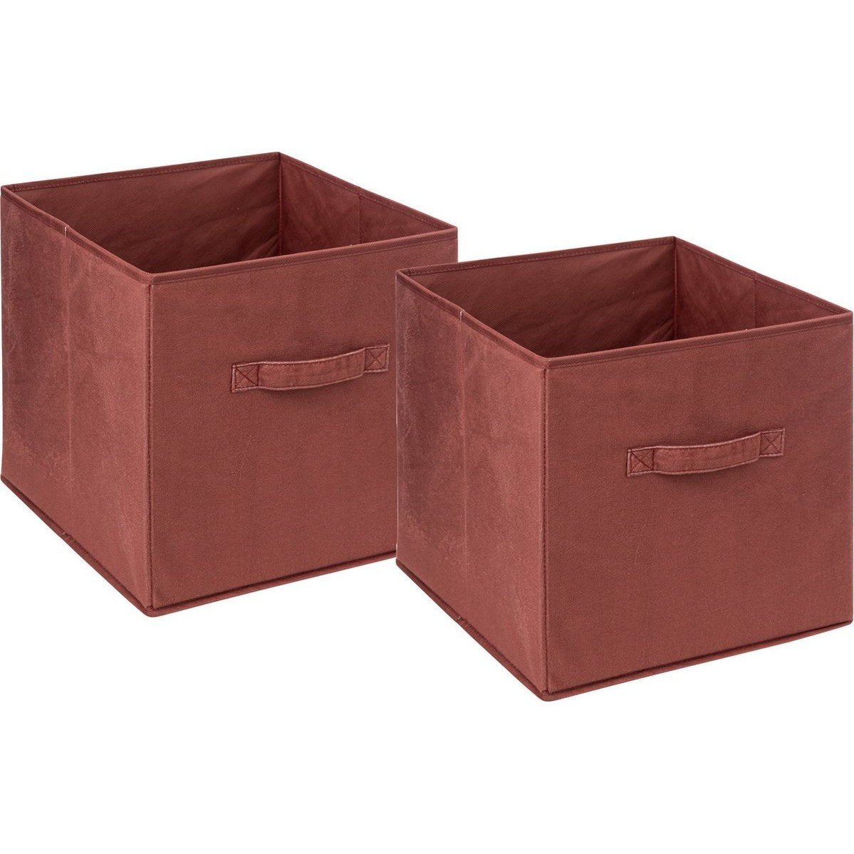 5Five opbergmanden bordeauxrood, set van 2, 31 x 31 x 31 cm, 29 L