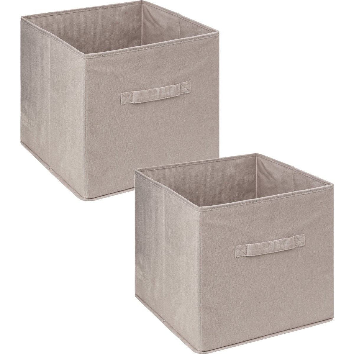 5Five opbergmanden beige, set van 2, 31 x 31 x 31 cm, 29 L