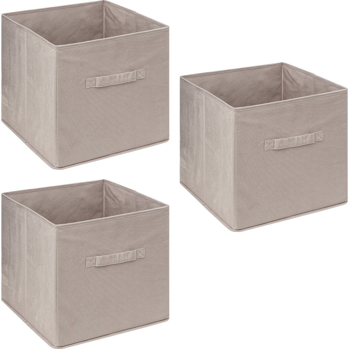 5Five opbergmanden beige, set van 3, 31 x 31 x 31 cm, 29 L