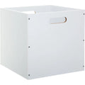 5Five Opbergmand/kastmandje - Wit - 31 x 31 x 31 cm - 29 liter - Vakkenkast manden - Hout - Opvouwbaar