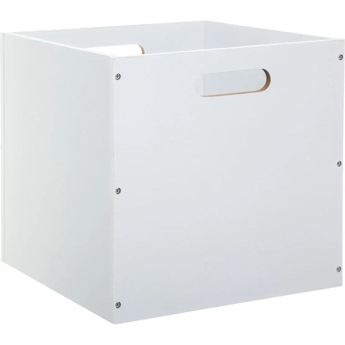 5Five Opbergmand/kastmandje - Wit - 31 x 31 x 31 cm - 29 liter - Vakkenkast manden - Hout - Opvouwbaar