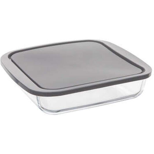 5Five Ovenschaal met deksel - borosilicaat glas - vierkant - 1.8 Liter - 22 x 22 x 5 cm