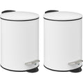5Five pedaalemmer 3 L, wit, set van 2, soft close