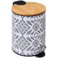 5Five Mystic pedaalemmer 3 L, metaal, wit en grijs, soft-close