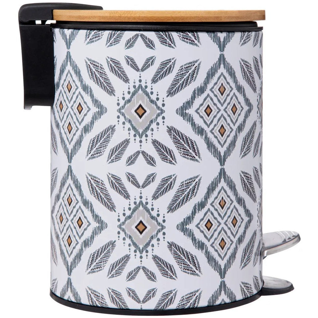5Five Mystic pedaalemmer 3 L, metaal, wit en grijs, soft-close (4)