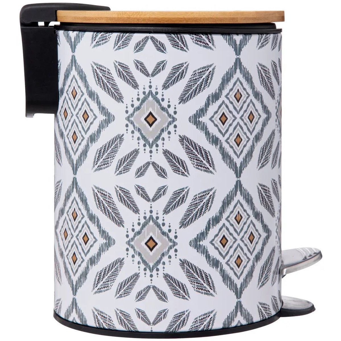 5Five Mystic pedaalemmer 3 L, metaal, wit en grijs, soft-close (4)