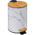 5Five pedaalemmer 3 L, wit marmerlook, soft close