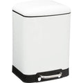 5Five pedaalemmer 6 L, wit, 23 x 22 x 32 cm