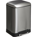 5Five pedaalemmer 6 L, zilver rvs, 23 x 22 x 32 cm