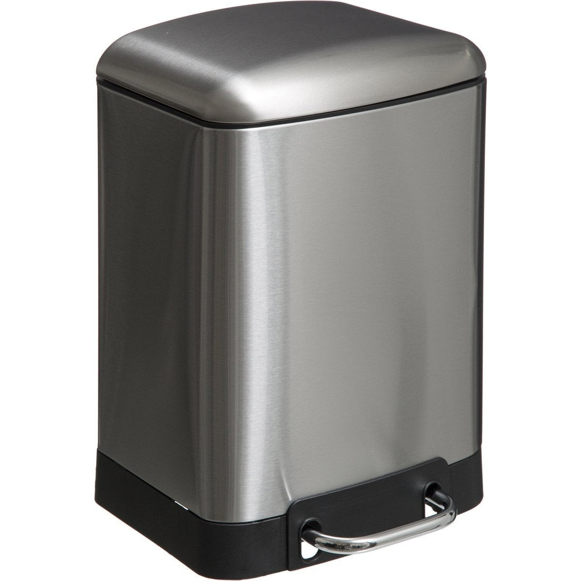 5Five pedaalemmer 6 L, zilver rvs, 23 x 22 x 32 cm