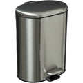 5Five - Prullenbak/pedaalemmer zilver rvs metaal 6 liter - 15x24x30 cm - Badkamer en toilet