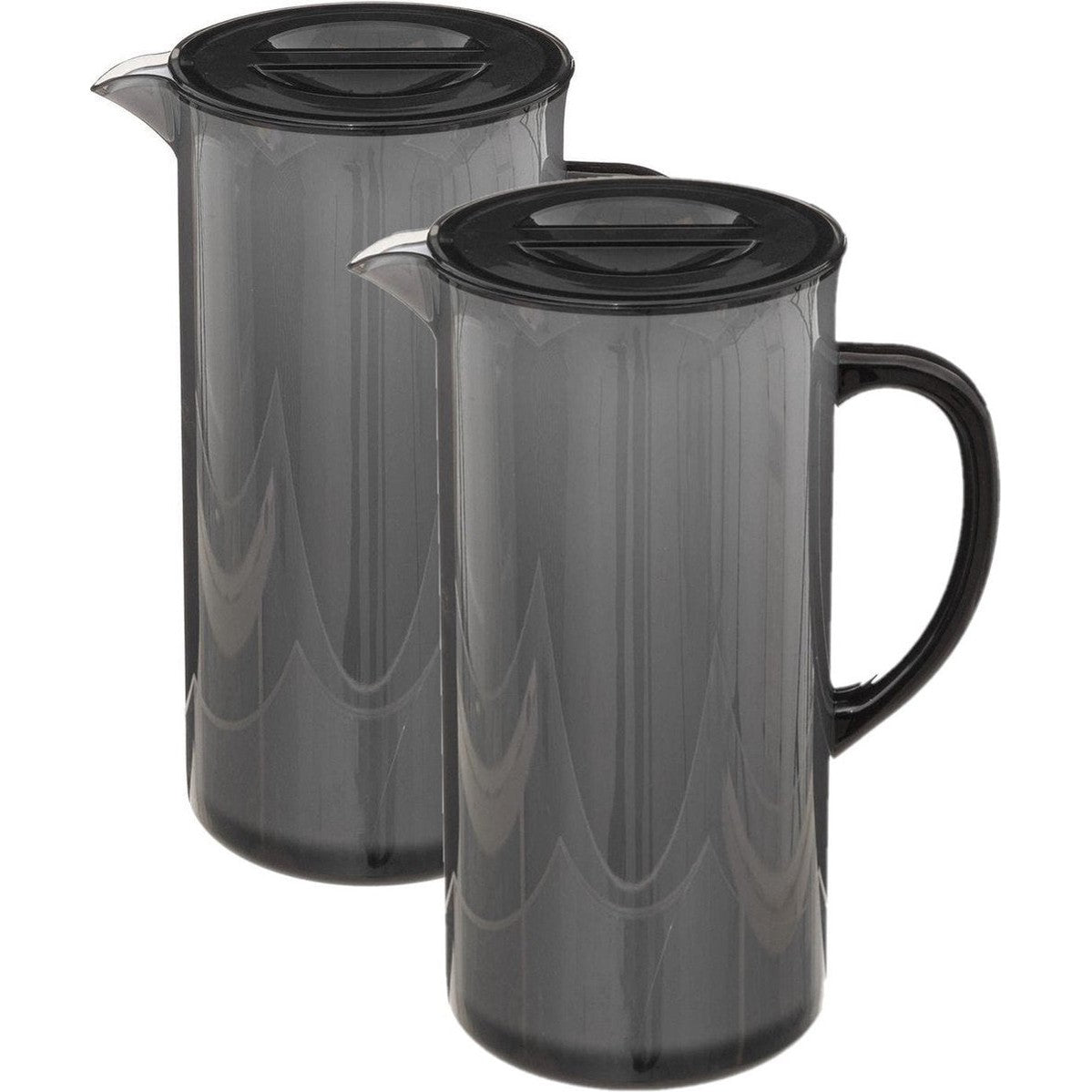 5Five sapkannen met deksel, zwart, 1,95 L, set van 2