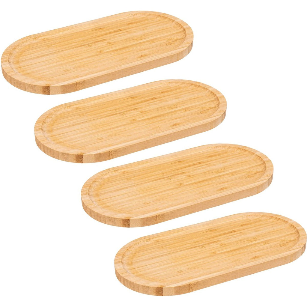 5Five serveerplankjes van bamboe, 30 x 15 cm, set van 4