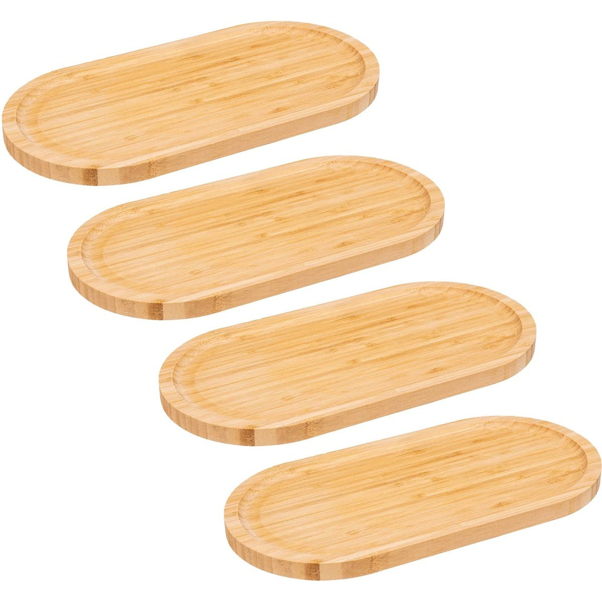 5Five serveerplankjes van bamboe, 30 x 15 cm, set van 4