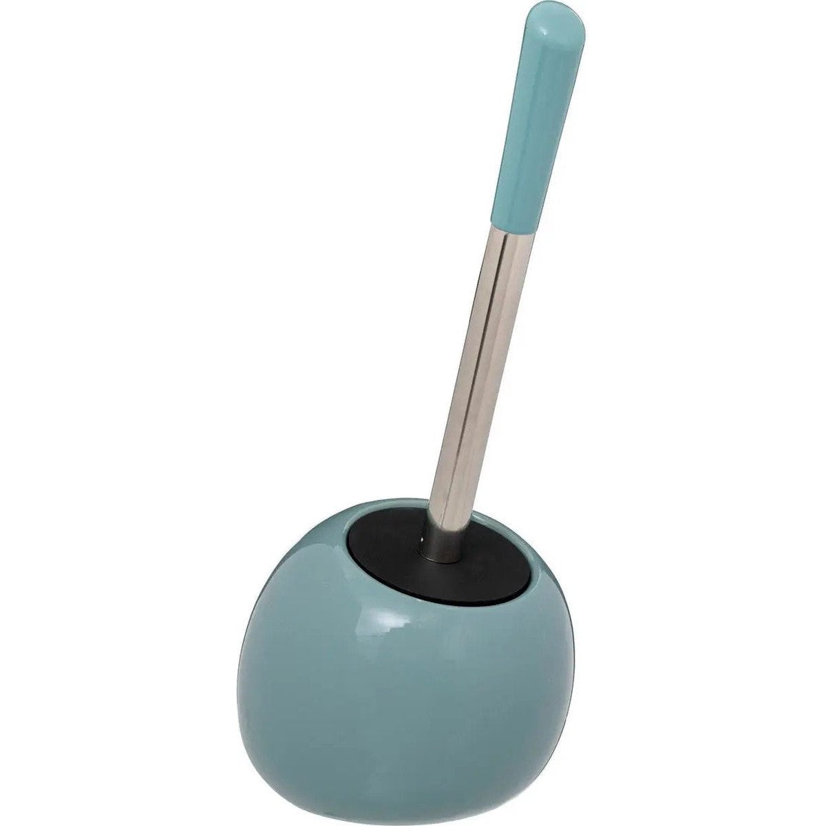 5Five toiletborstel in houder, ijsblauw, polyresin en rvs, 35 cm